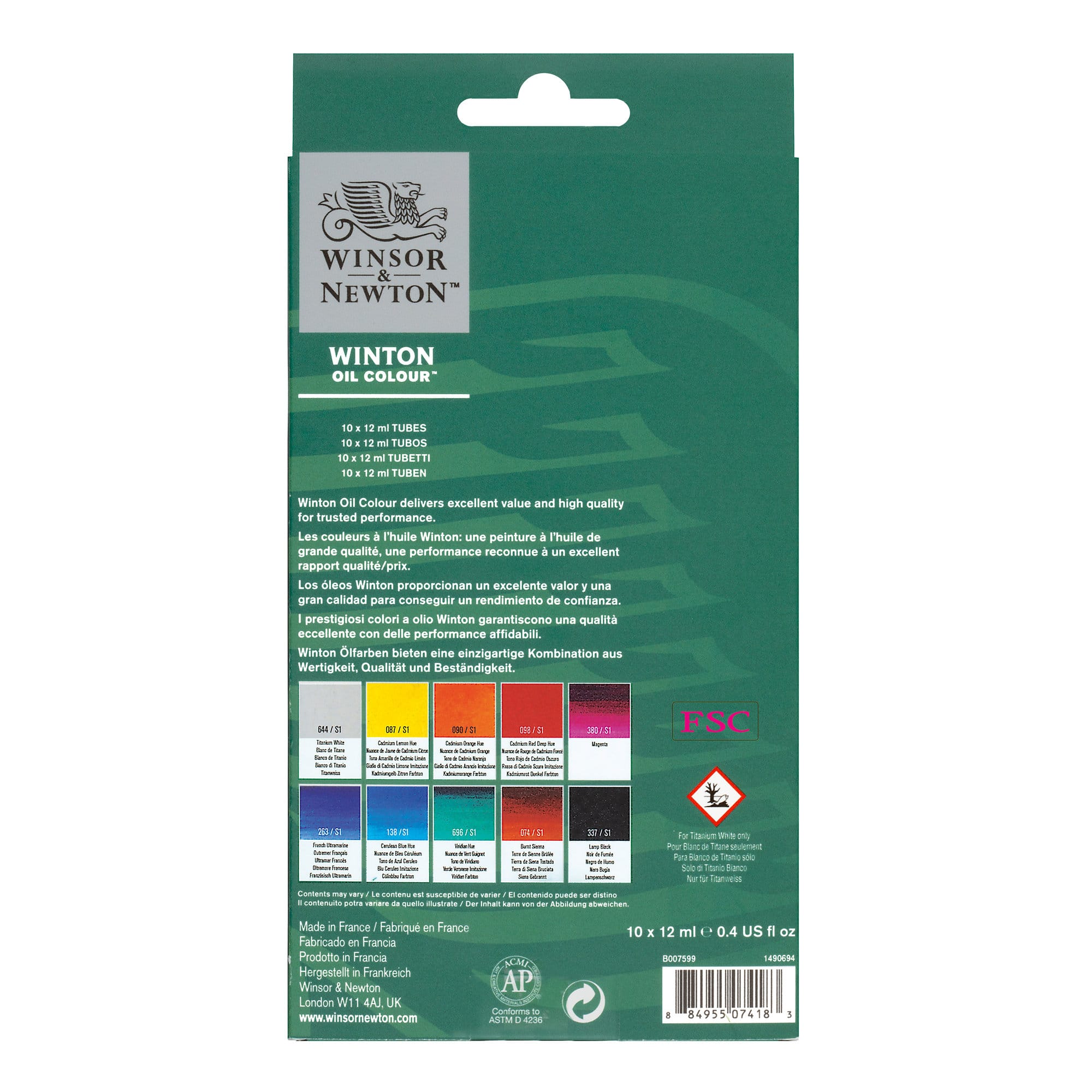 6 Packs: 10 ct. (60 total) Winsor & Newton™ Winton Oil Colour™ Set